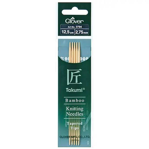 Takumi Bamboo Double Point 2.75mm 12.5cm
