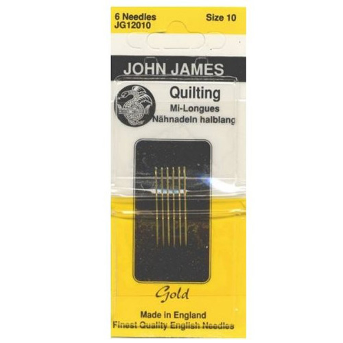 Gold Plated Quilting Needles Size 10 JG12010