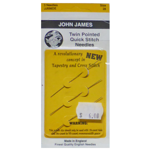 Twin Pointed Tapestry/Cross Stitch Needles Size 28 JJ698DE