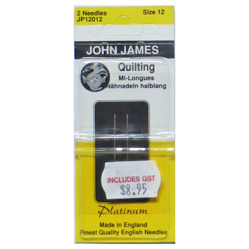 Platinum Plated Quilting Needles Size 12 JP12012