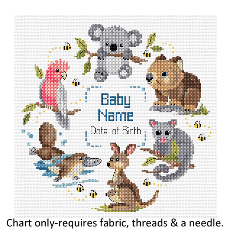 'Little Aussie' Birth Sampler FJP-1097