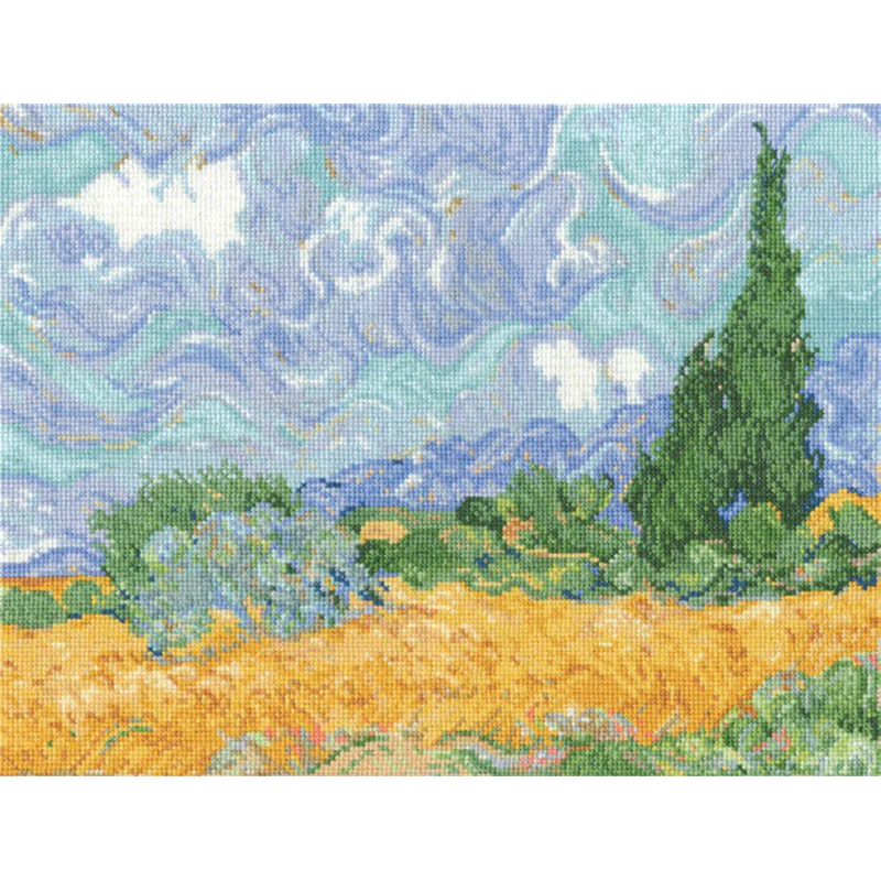 Van Gogh - A Wheatfield, with Cypresses BL1067/71