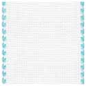 16ct Aida Banding White with Aqua Trim 8cm