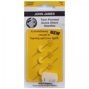 Twin Pointed Tapestry/Cross Stitch Needles Size 24 JJ698DE
