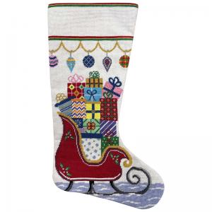 Sleigh with Gifts Stocking 6210