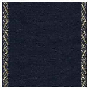 28ct Linen Banding with Gold Trim Navy 12cm