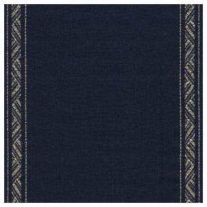 28ct Linen Banding with Gold Trim Navy 20cm