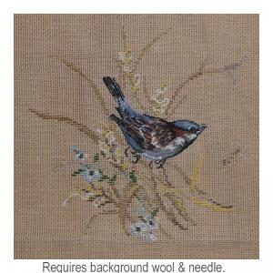 Blue Bird in flowers 20223 DT