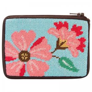 Pink Flowers Credit Card & Coin Purse SZ225