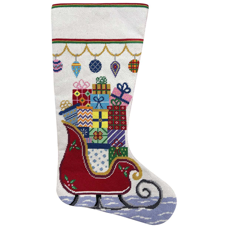 Sleigh with Gifts Stocking 6210