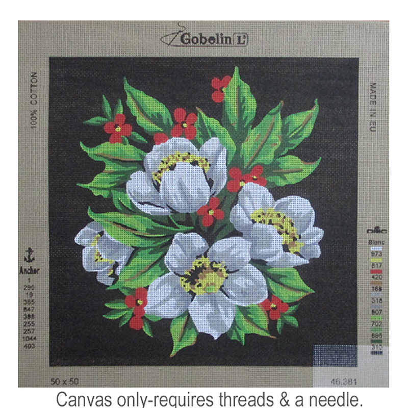 GobelinL 46.381 White and Red Wildflowers