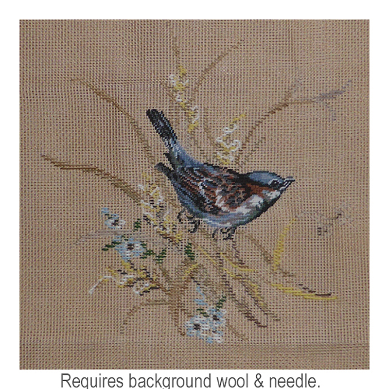 Blue Bird in flowers 20223 DT