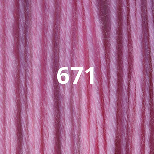 Appletons Crewel Wool Skein 671 Bubble Gum Pink