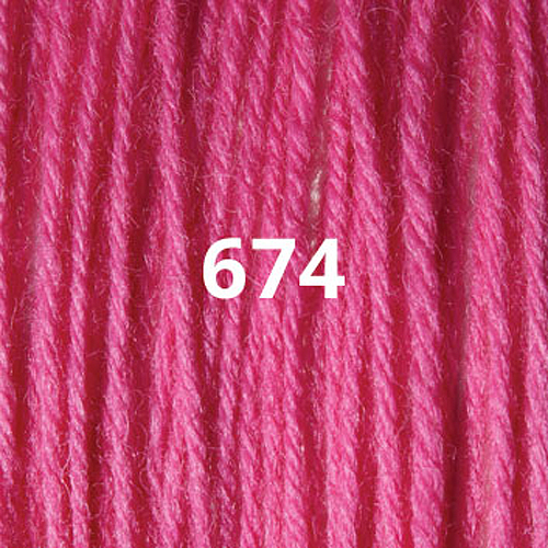 Appletons Crewel Wool Skein 674 Bubble Gum Pink