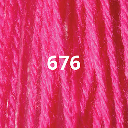Appletons Crewel Wool Skein 676 Bubble Gum Pink