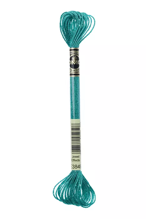 DMC Metallic Light Effects - E3849 Metallic Turquoise Green