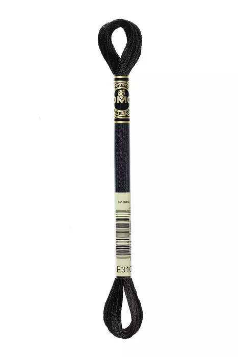 DMC Metallic Light Effects - E310 Metallic Black