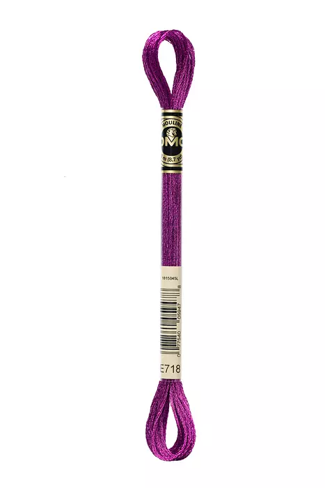 DMC Metallic Light Effects - E718 Metallic Rose Magenta