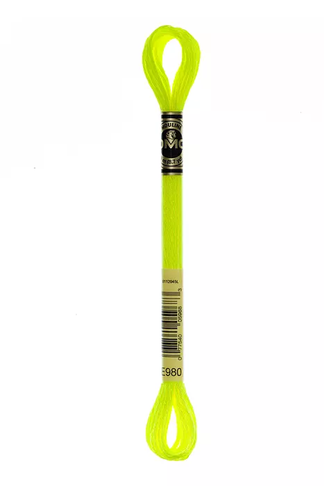 DMC Metallic Light Effects - E980 Neon Yellow