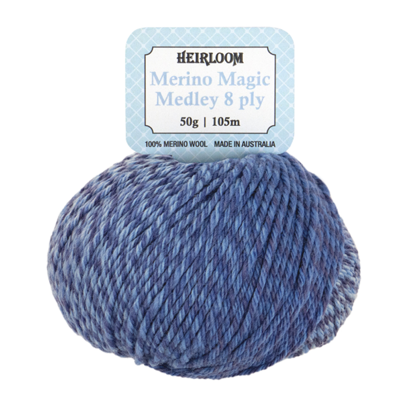 Merino Magic Medley 8 ply - 7080 Indigo Bliss