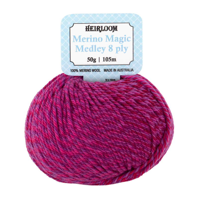 Merino Magic Medley 8 ply - 7083 Berry Allure