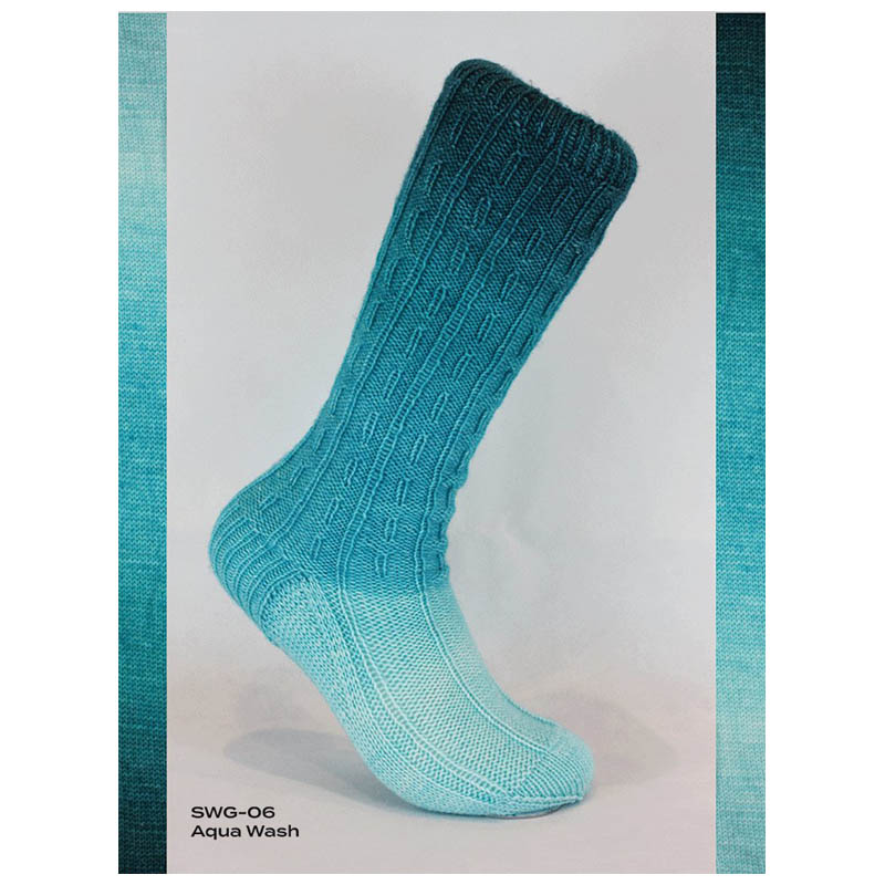Fiori Gradient Sock SWG-006 Aqua Wash